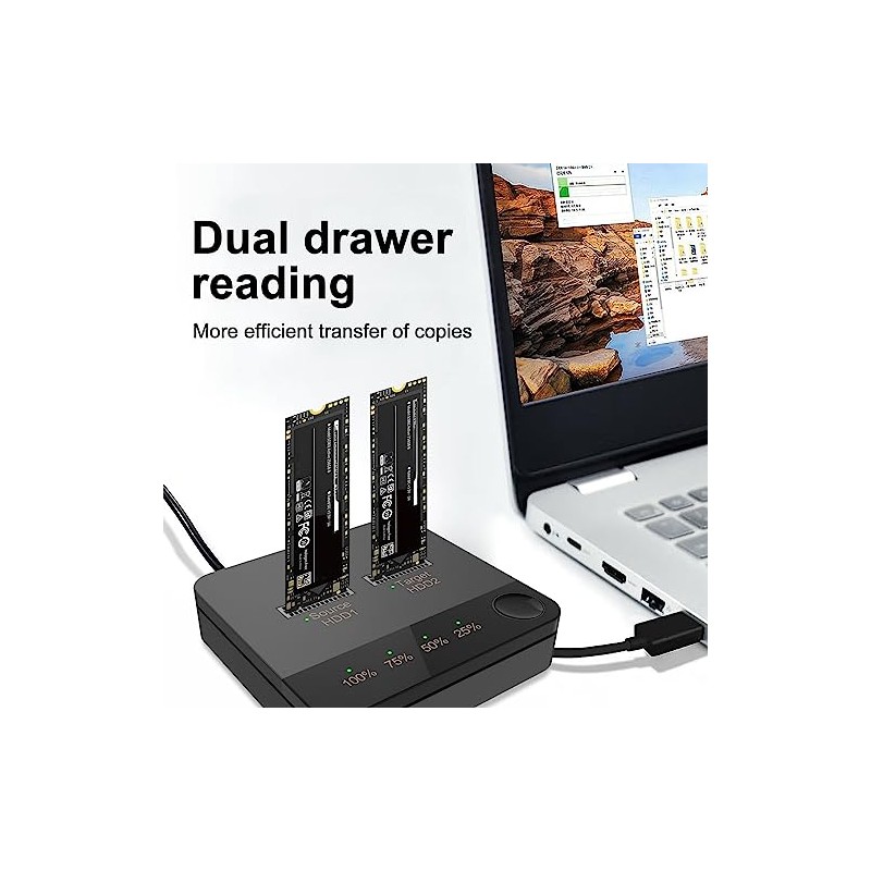 M.2 Duplicator Dual Bay, M.2 Cloner with Offline Clone, Tool