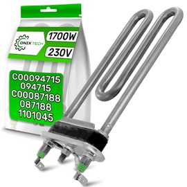 Heating Rod 172 mm 1700 W 230 V with Thermal Fuse for Washing Machine with Original Code C00094715 for Indesit for Ariston 482000022781 for Whirlpool Onix TECH