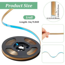 GORGECRAFT Dichtungsstreifen 3 m X 8mm Selbstklebend Zum Abziehen Und Aufkleben Dekoratives Fugendichtband Kantenband Für Herd Spüle Toilette Badezimmer Wand Kante Schrank Schokoladenfarbe