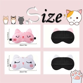 MisFun 3 Stück Schlafmaske Kinder, Verstellbaren Augenmaske, Schlafmaske Lustig, Augenmaske Schlafmaske, Weiche Schlafbrille, Augenbinden Kinder, für Kinder, Männer, Frauen, Schlafen, Reisen