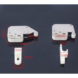 WANLIAN-（4 Pack ） Automatic Spring Snap System Push-in Touch Lock Mini Tip Latch Cabinet Door Furniture Safety Lock