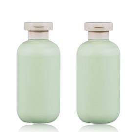EIHI Pack of 2 Travel Bottles Refillable Plastic Travel Containers Empty Bottles Shampoo Bottles for Filling with Flip Cap Travel Accessories for Shampoo, Creams, Lotion, Conditioner (200 ml), a