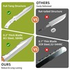 NedFoss 13.5" Machete Knife with Leather Sheath, Strong 8Cr14Mov Steel