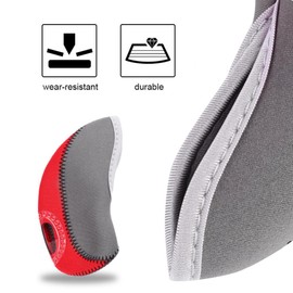 (10 Pieces) Golf Iron Cover, Made of Neoprene, Easy to Put on and Take Off, Machine Washable, Abrasion Resistant, Durable, Wedge Cover, Head Protection, 3 Colors, Gray + Red