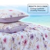 Joyreap Twin Size Cooling Comforter Set, Pink n Purple Floral