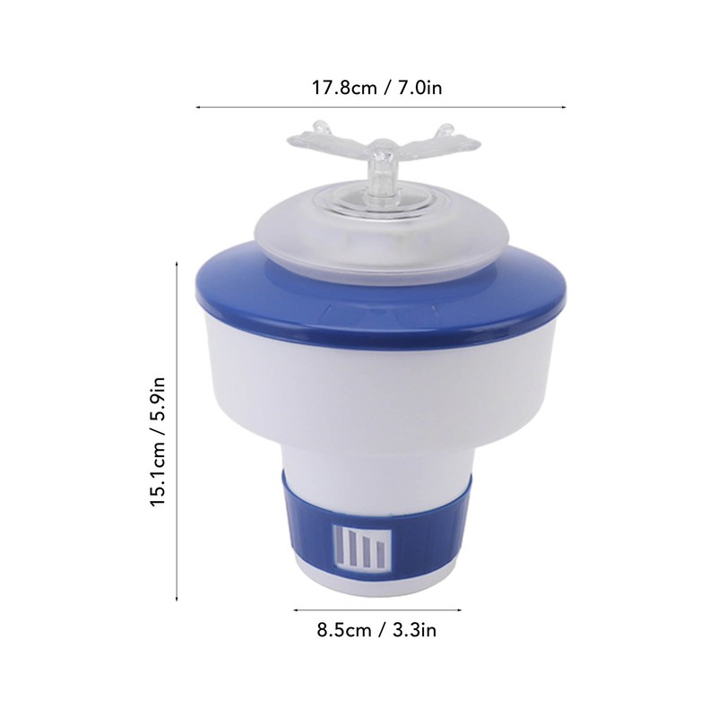 Floating Mini Chemical Dispenser Adjustable Plastic 600 Mah Floating Chlorine