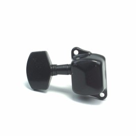 mLaval Guitar Parts 1x Covered Gear Guitar Tuning Key Tuner Head Peg, Treble Side G/B/E ,Black