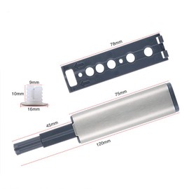 Magnetic Push Latch, Tiberham 5 Pack Push to Open Door Catches, Automatic Spring Flap Touch Release Latch Push Opener, Soft Close Cabinet Door Damper Buffer for RV Wardrobe Cupboard Drawer