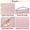 CLOUDWINGS Initial Makeup Bag, Large Capacity Travel Cosmetic Bag Set,