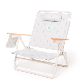 Business & Pleasure Co. Margaritaville Manana Backpack Beach Chair Lay Flat Reclining, Lightweight & Portable, Insulated Cooler Pocket, Last Mango Green Marg