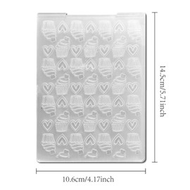 Arbuya - Carpetas de plástico para hacer tarjetas, corazón, día de San Valentín, para álbumes de recortes, páginas, manualidades, decoración de arcilla