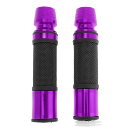 TUCKBOLD 7/8" 22mm 15/16" 24mm Motorcycle Hand Grips Cover Kit Non Slip Aluminum Alloy Rubber Handlebar Grips for Motorcycle Scooter Bicycle ATV Purple 1 Set