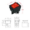 FILSHU 3pcs KCD4 16A 250V 20A 125V Rocker Switch ON/Off
