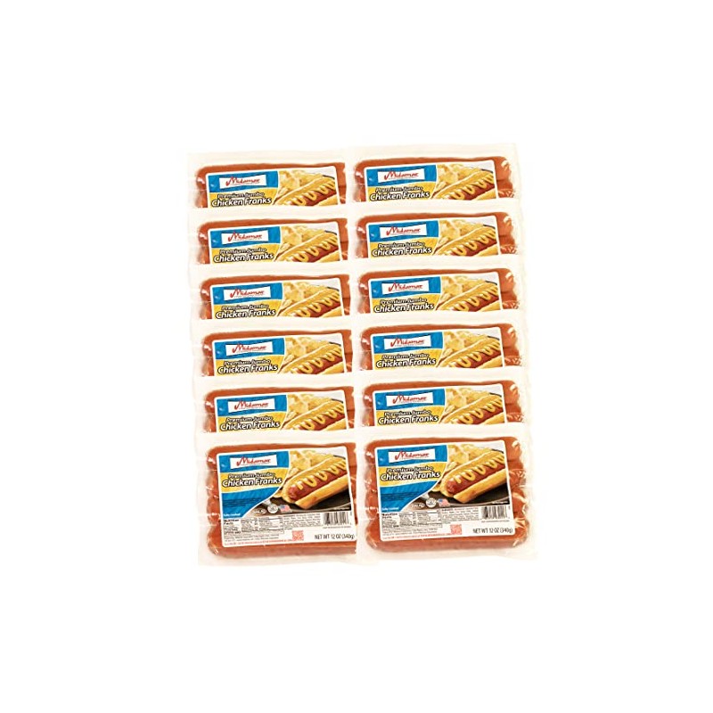 Halal Premium Jumbo Chicken Franks 12, 12 oz packages