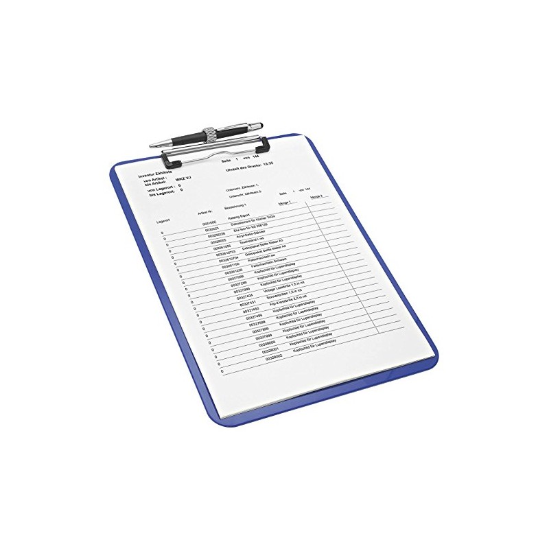Wedo 576603 A4 Clipboard in with Pen Holder - Blue