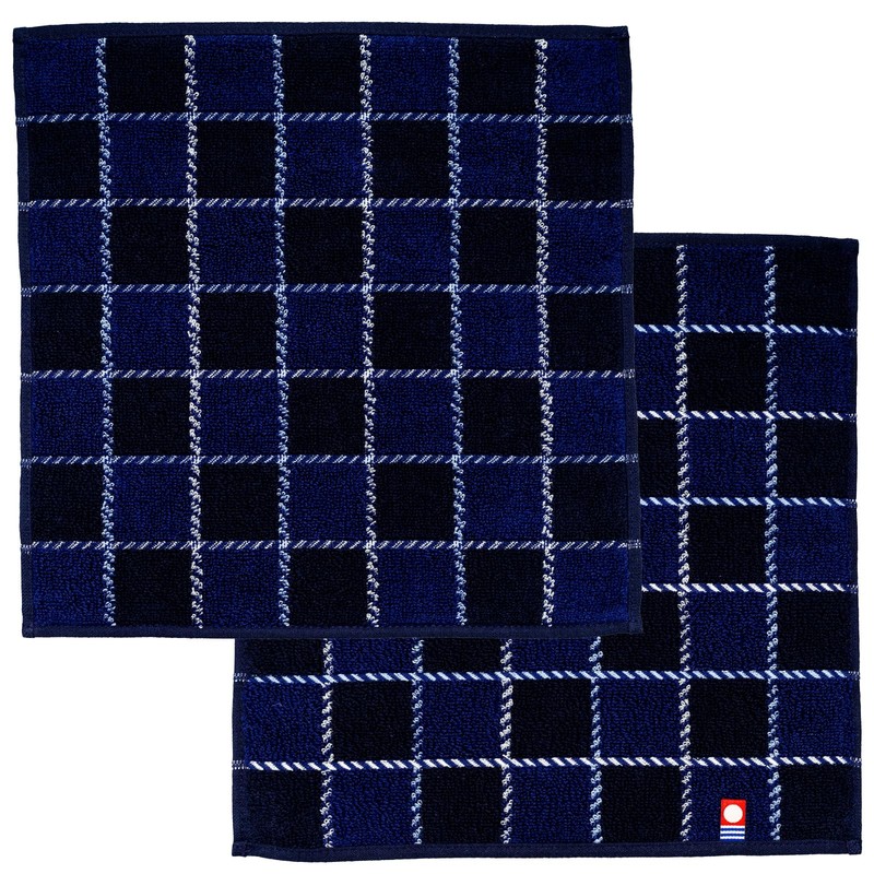 Nishio IBT-504-01-2P Imabari Towel Certified Hand Towel, Men's, Set of