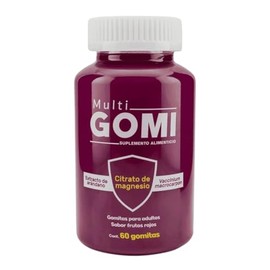 Gomitas Multivitamnicas con Citrato de Magnesio, Extracto de Arndano y Vaccinium Macrocarpen, Sabor Frutos Rojos, 60 Gomitas para Adultos             