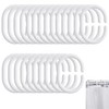 Luoqun88 Plastic Shower Curtain Rings 24 Pack - No Rust