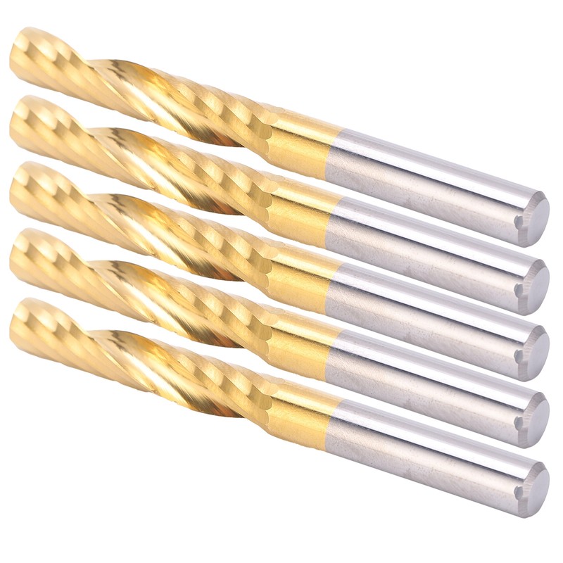 5pcs Spiral Router Bit High Speed Steel Milling Cutter CNC