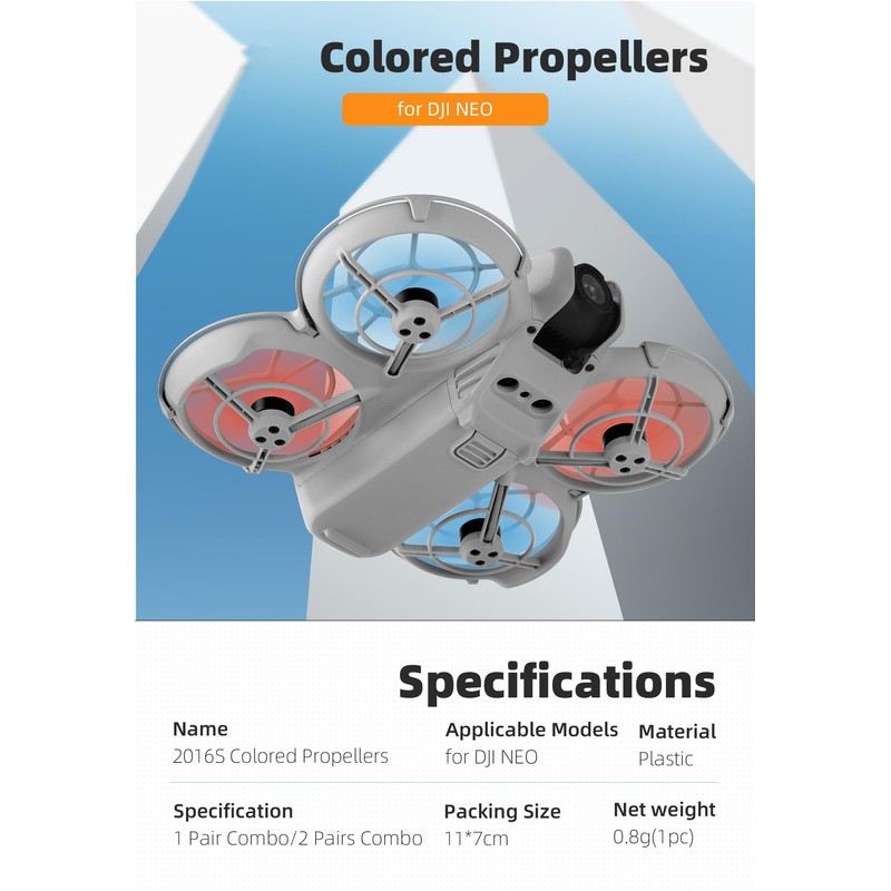CERFFOOL Replacement Propeller for DJI NEO Lightweight Safe Multicoloured Available
