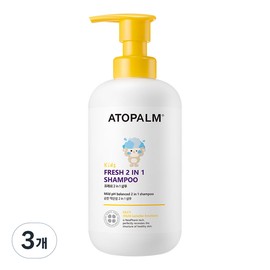 Atopalm Children's Fresh 2-in-1 Shampoo, 460ml, 3 packs / 아토팜 아동용 프레쉬 2 IN 1 샴푸, 460ml, 3개