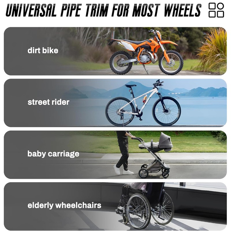 72-Pack Universal Spoke Protector Guards for Bikes, Motorcycles, Wheelchairs &