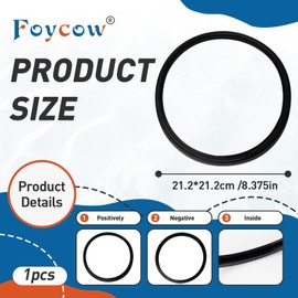 Foycow Durable Pool Light Gasket for Inground Pools Compatible with Series Underwater Lights for 9 inch
