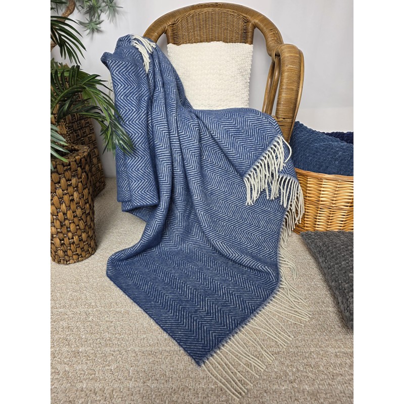 STTS International Tirol Wool Blanket, 100% Virgin Wool, Throw, 140