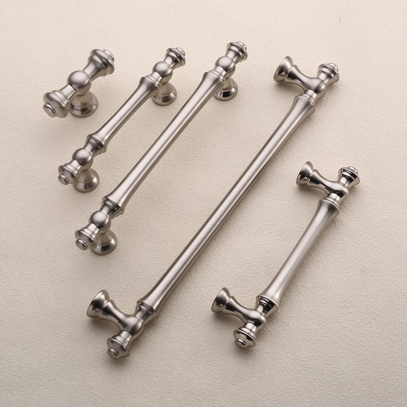 Coinkoly 10 Pack Brushed Satin Nickel Cabinet Handles - Single