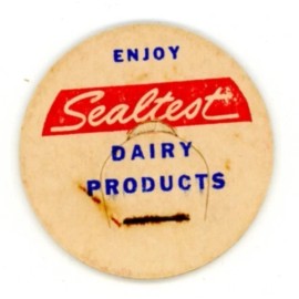 Milk Bottle Cap - Enjoy Sealtest Dairy Products - generic cap - 1 7/16" diameter