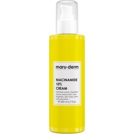 maru.derm Niacinamid%10 Aufhellende und porenstraffende Creme, parabenfrei, SLS-frei, reduziert Porenbildung, reguliert die Talgproduktion, 200 ml