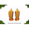 2pcs Blown Glass Lobster Tail Ornaments for Christmas Tree
