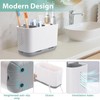 Toothbrush and Toothpaste Holder Drainage for Bathroom Countertop with Adjustable