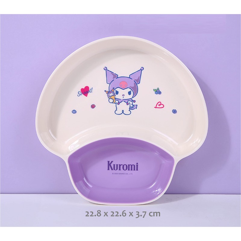 Kuromi Purple Dinnerware Flatware Meal Set – Plate Bowl Cup