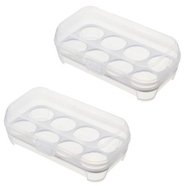 Operitacx 2Pcs Egg Storage Container Egg Holder for Refrigerator for Tidy Kitchen Compact Design for Efficient Space Saving