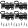 Ruidee Pack of 4 Automatic Door Latch Black Aluminium Spring