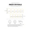 24-Piece Press On Nails, Square Short French Tips with Pink