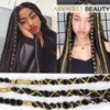 Gold Dreadlock Braids Hair Accessories, 4 Pieces 5M Braiding Hair