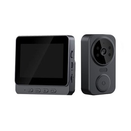 BLYGACN Video Doorbell, Video Intercom System, Smart Video Doorbell, Wireless Video Doorbell with Camera and Monitor with 4.3 Inch 1080P HD Monitor / 170° Viewing Angle/Night Vision/Two Way Voice