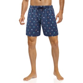 Nonwe - Pantalones cortos de natación para hombre, estilo retro, lavados, secado rápido, ligeros, pantalones cortos de playa, Azul-579, 28