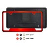 Silicone Back Guard Bottom Cut Out License Plate Holder Red