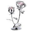 Crystocraft Chrome Plated Rose & Rose Bud Ornament. (Special Mum)