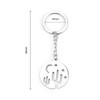 MUCOOS Cactus Keychain, Silver Keychain, Metal Material, Teacher Gift For