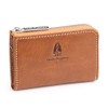 Hush Puppy Italian Leather, Cowhide Coin Purse, Braun