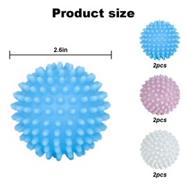 Aililong Dryer Balls for Tumble Dryers, Washing Balls for Washing Machine, Pack of 6 Dryer Balls, Hedgehog Ball Balls for Fluffy Laundry, Reusable and Environmentally Friendly – Ideal for Down Jackets