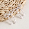 Fuqimanman2020 Retro Pearl Bow Earrings for Women Sweet Bow Knot