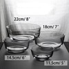 Ecentaur Glass Baking Bowl Large Salad Bowl for Oven/Microwave/Freezer Glass