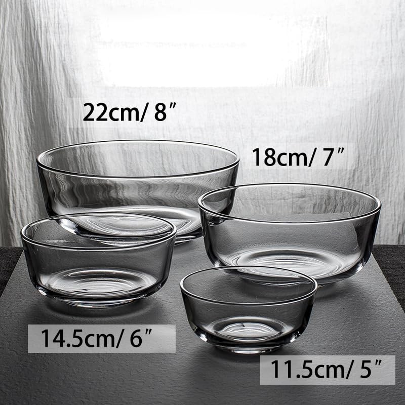 Ecentaur Glass Baking Bowl Large Salad Bowl for Oven/Microwave/Freezer Glass