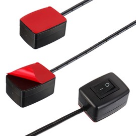 EPLZON Car Rocker Switch 12V ON-OFF DIY Rocker Switch SPST Waterdrop Shape Switch for Car Lighting Power Switch LED Light Bar Fog Light Daytime Running Light (Pack of 2)
