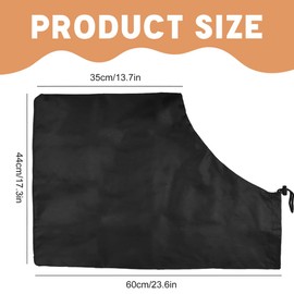 HABNI Laubsauger Auffangbeutel 60x44cm Schwarz: Wasserdichter Oxford Laubbläserbeutel mit Reißverschluss – Ersatz Auffangsack für Garten Rasen Laubsauger und Laubbläser, Laubsaugerbeutel Tauschen